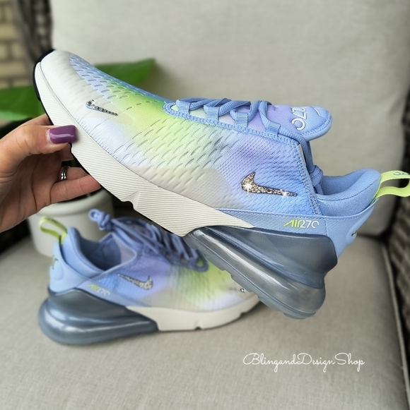 Nike Shoes - Bling Nike Air Max 270 Womens Sneakers Shoes Customized with Crystals